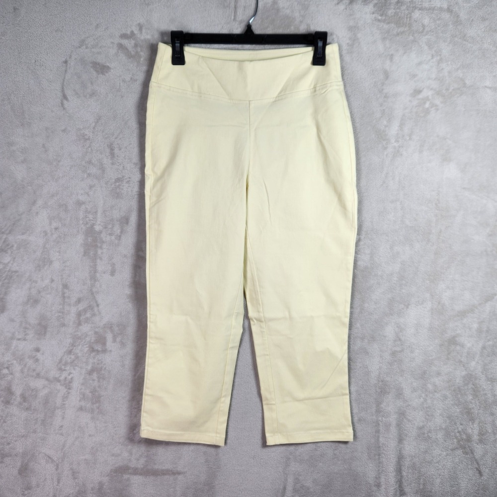Belle by Kim Gravel Capris Womens 2 Tall Pina Colada Citi Twill Pants A601132